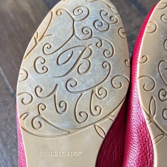 Brighton Aleta Ballerina flats shoes women’s size 7 lipstick red pebbled leather - Picture 9 of 9